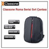 Classone 13-14'' Roma Serisi Medium Siyah Notebook Sırt Çantası